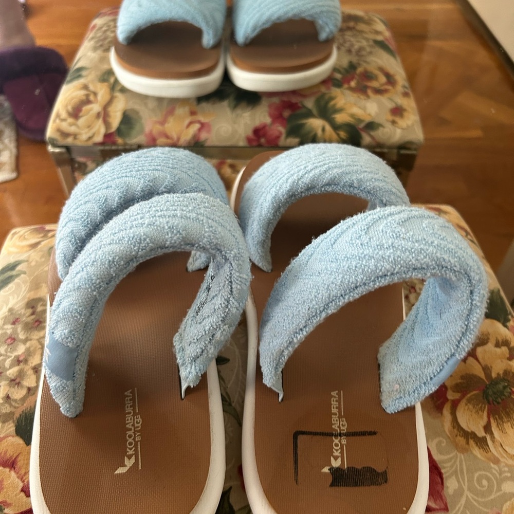 Kookaburra by UggLight Blue Terry Slide Sandals